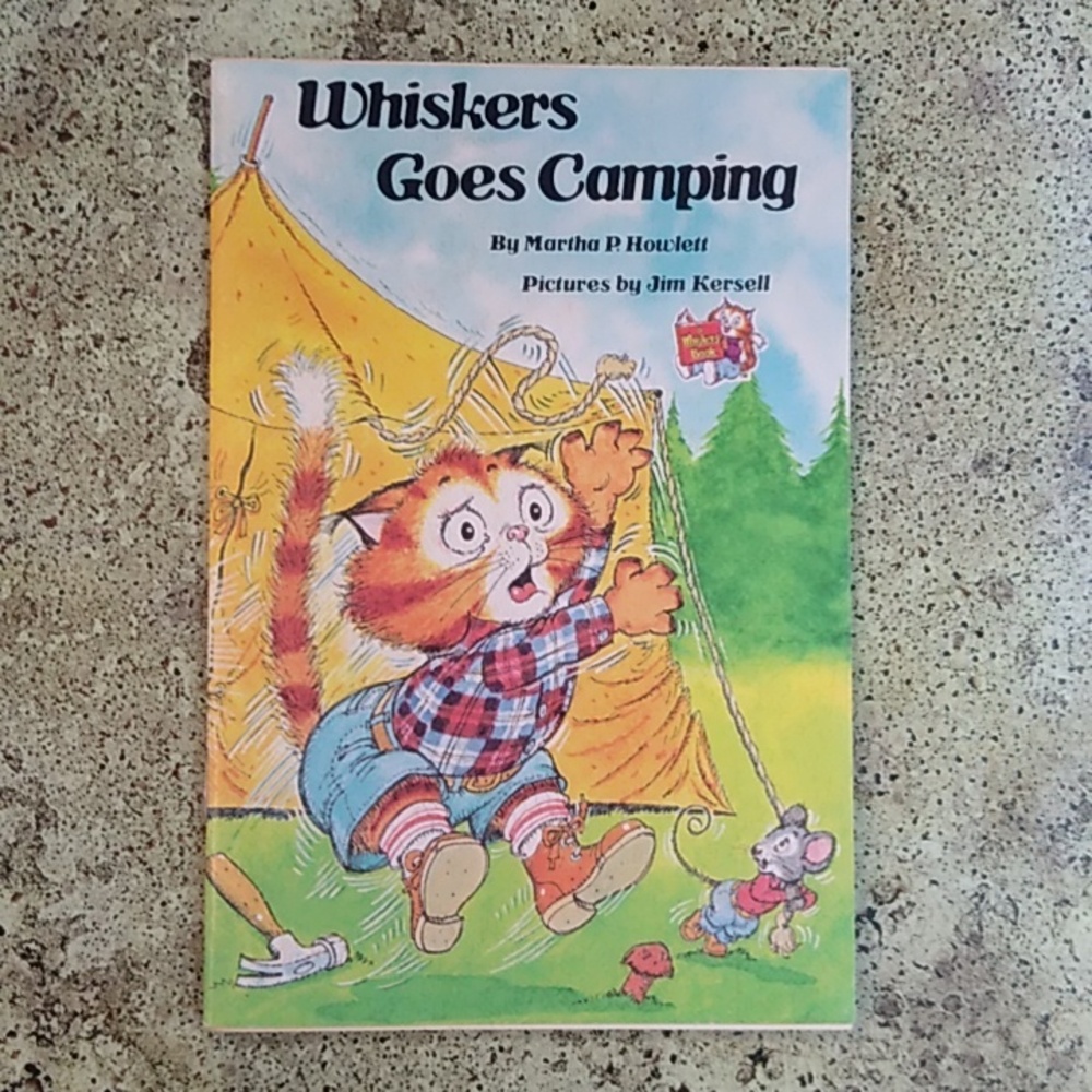 Whiskers Goes Camping Vintage Children's Picture Book Weekly Reader Collectible